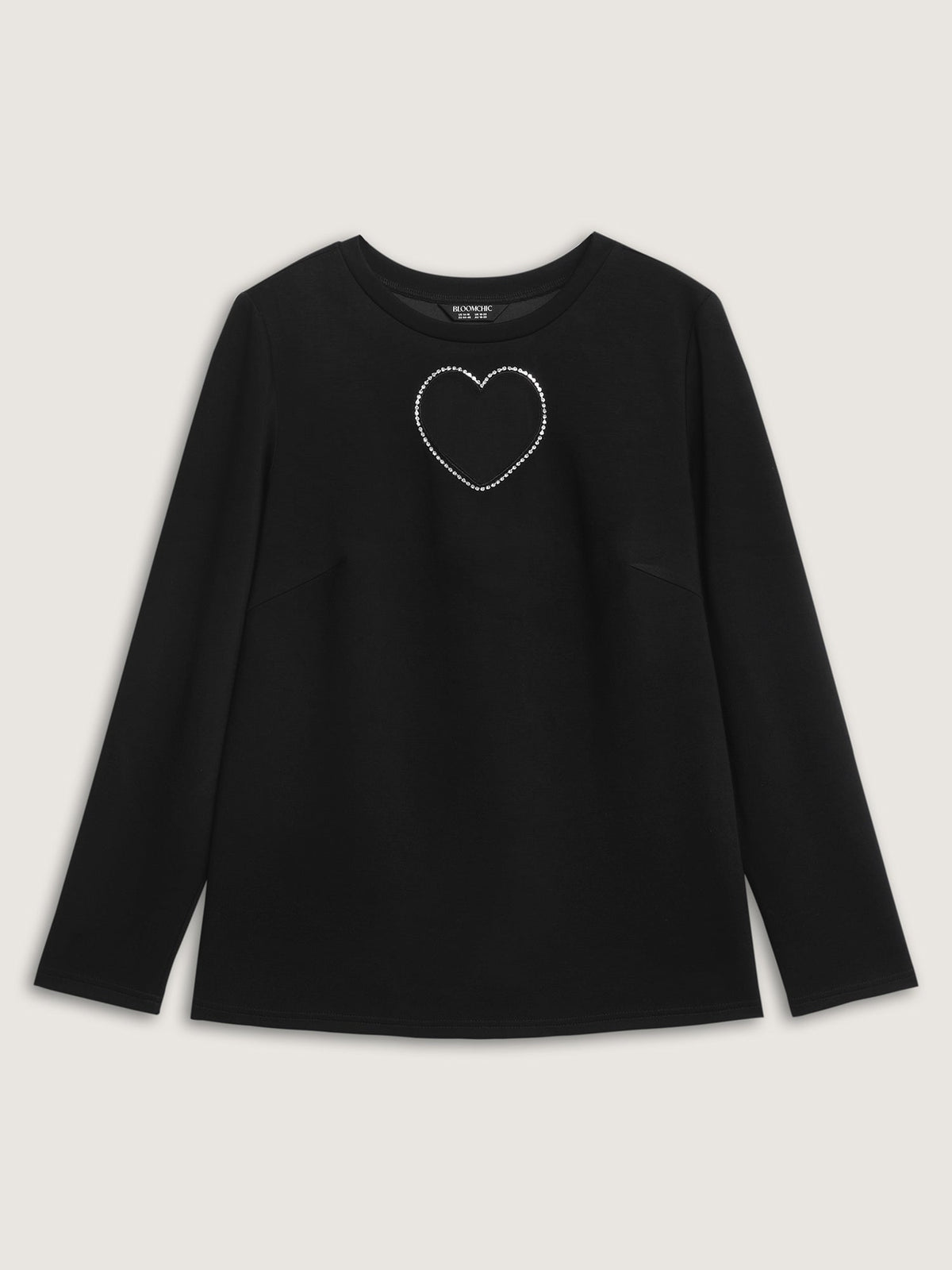 Heart-Shaped Cut-Out Diamond T-Shirt