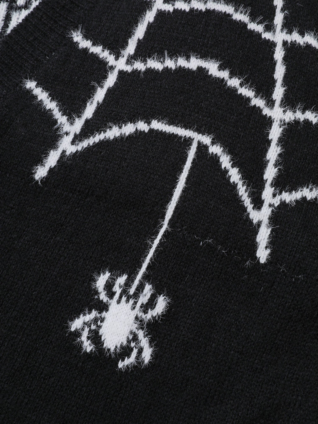 Spiderweb Jacquard Pockets Button Knit Cardigan