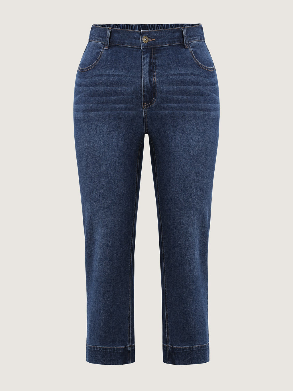 Thigh-Friendly High-Rise Straight-Leg Jeans