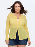 Breathable Sheer Fitted Knit Cardigan