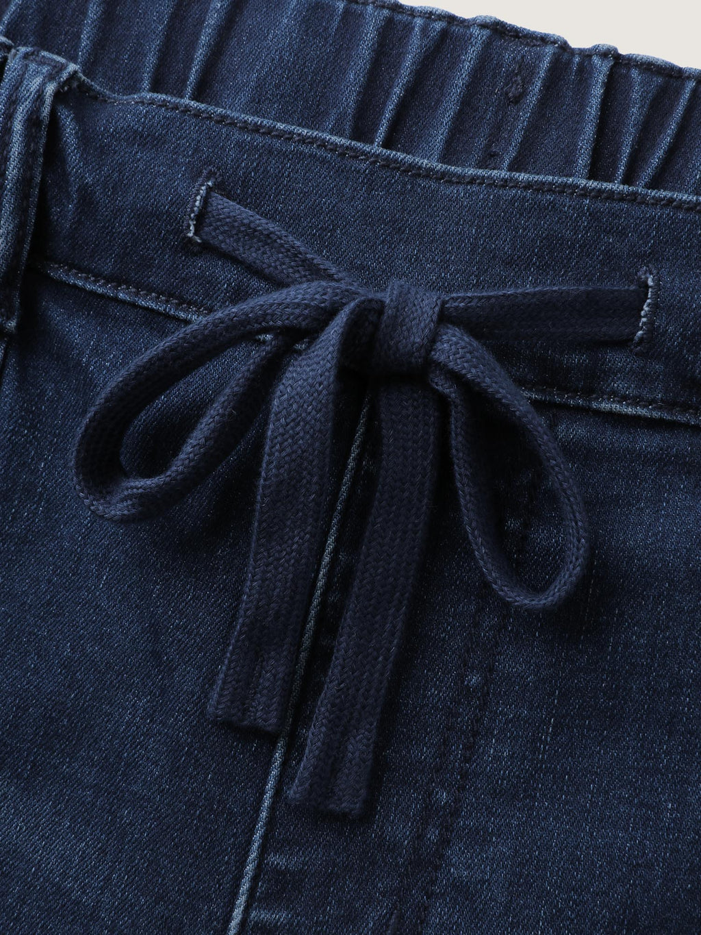 Supersoft Elastic Waist Drawstring Bootcut Jeans