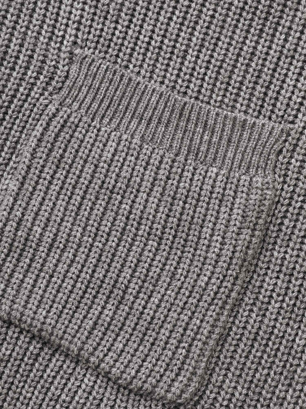 Supersoft Ribbed Drop Shoulder Wool Cardigan