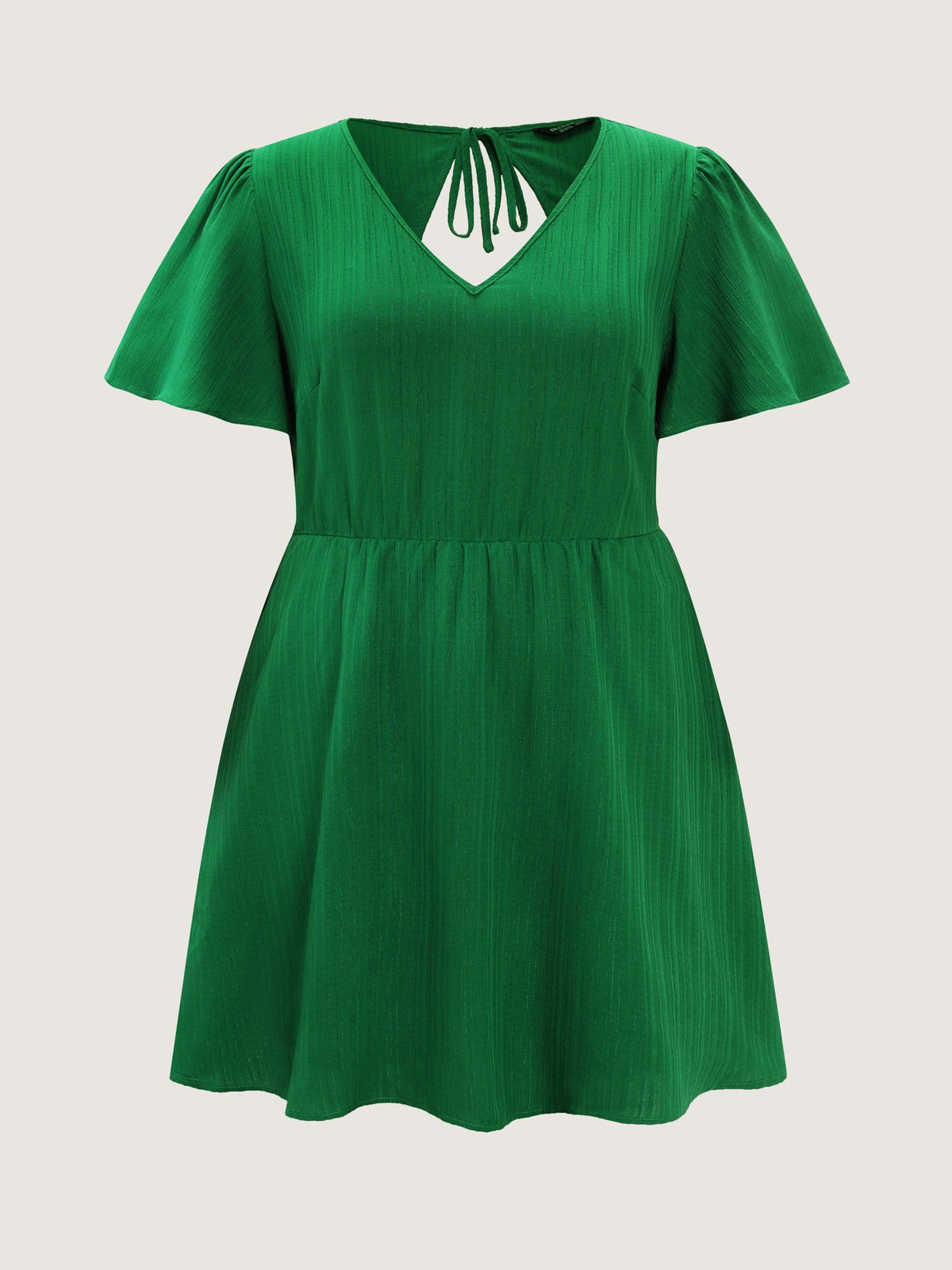 V-Neck Plain Built-in Bottoms Mini Dress