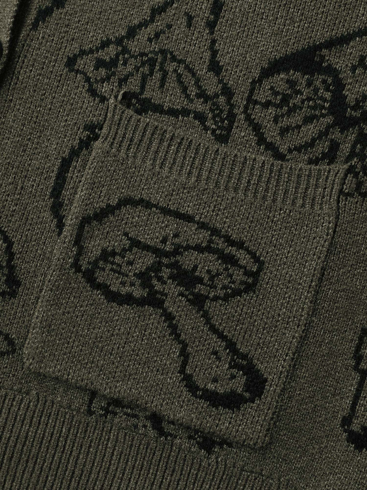 Supersoft Mushroom Print Button-Down Cardigan