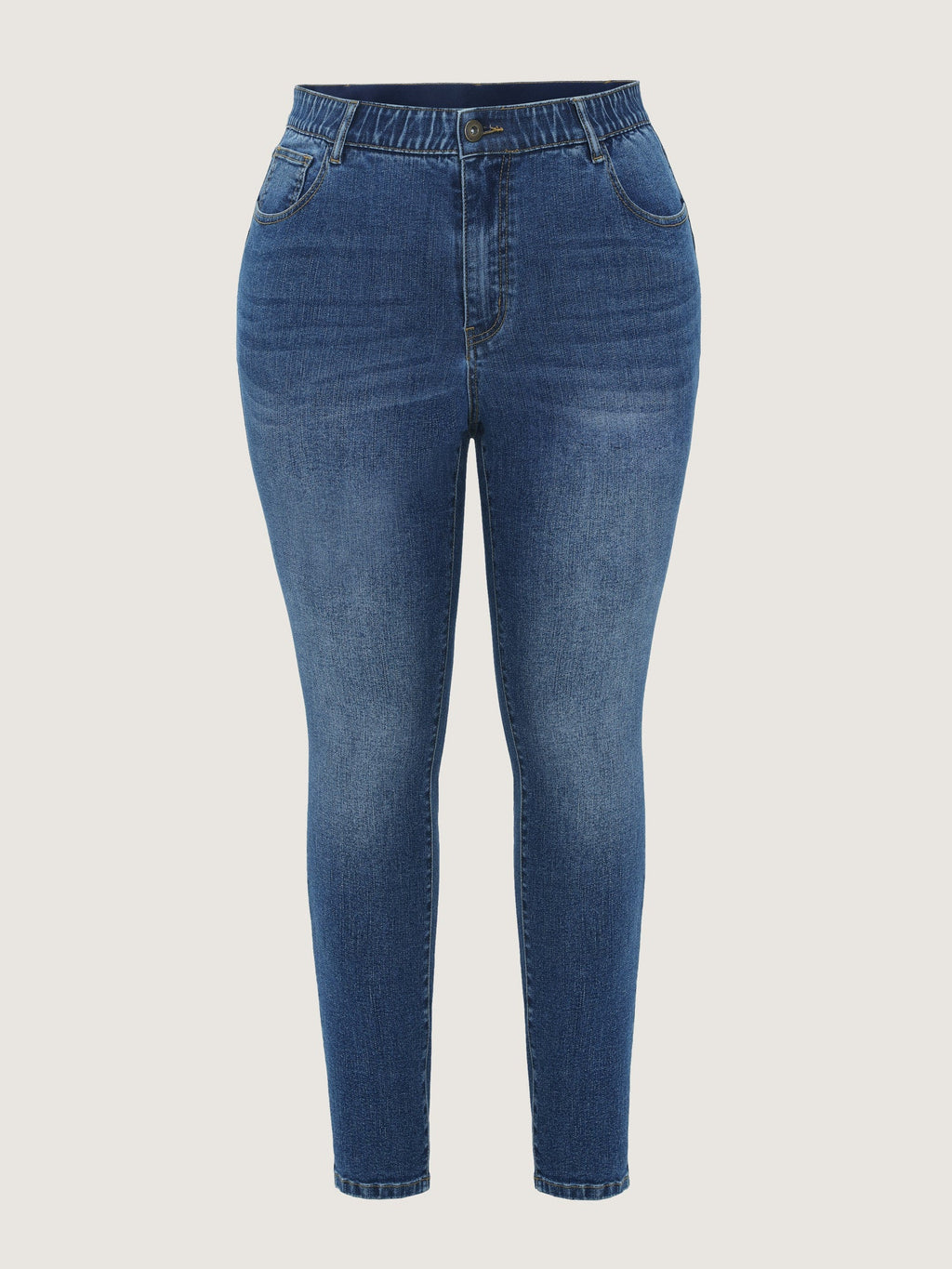 Stretchy Skinny-Fit Mid-Rise Jeans