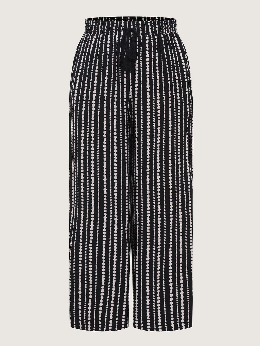 Striped Print Drawstring Waist Pants