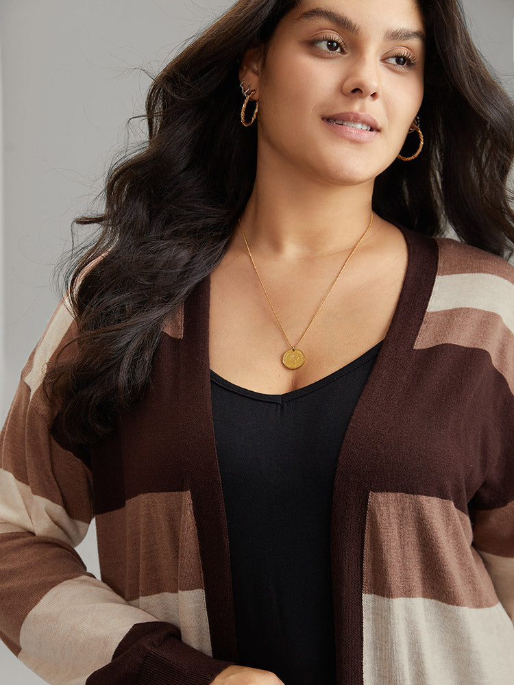 Supersoft Essentials Colorblock Contrast Pocket Cardigan