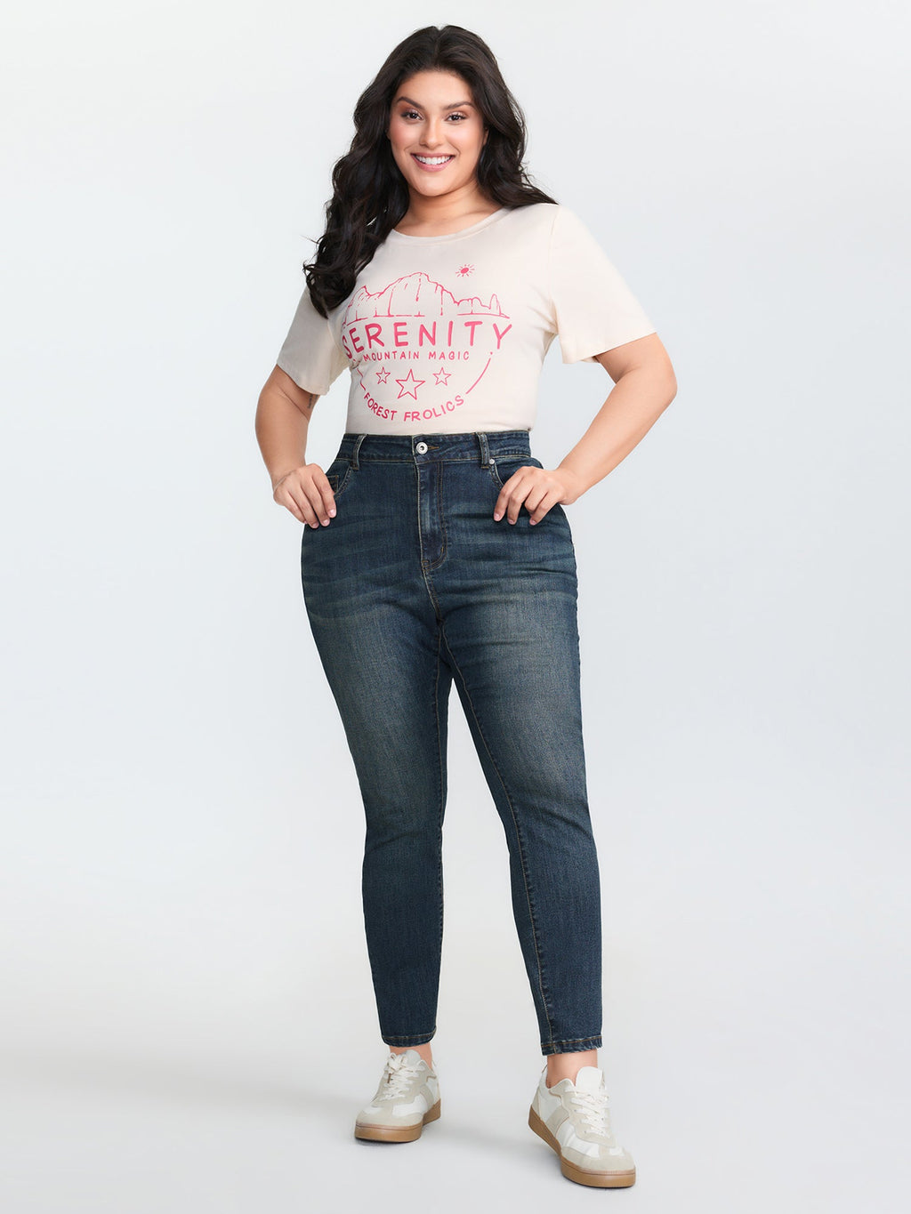 Stretchy Mid-Rise Skinny-Fit Jeans