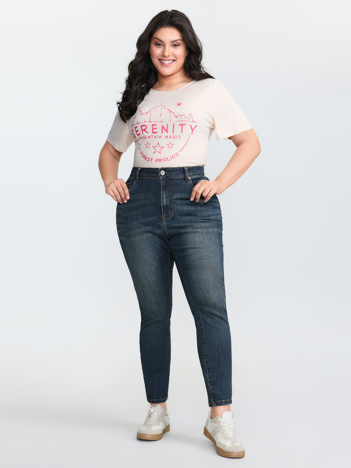 Stretchy Mid-Rise Skinny-Fit Jeans