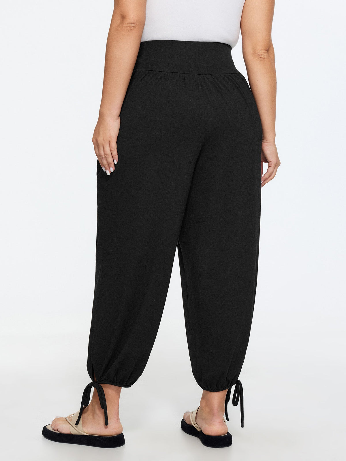 Supersoft Stretchy Side Drawstring Cropped Pants