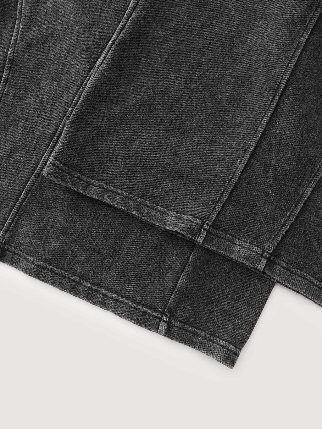 Stretchy Vintage Wash Wide-Leg Pants