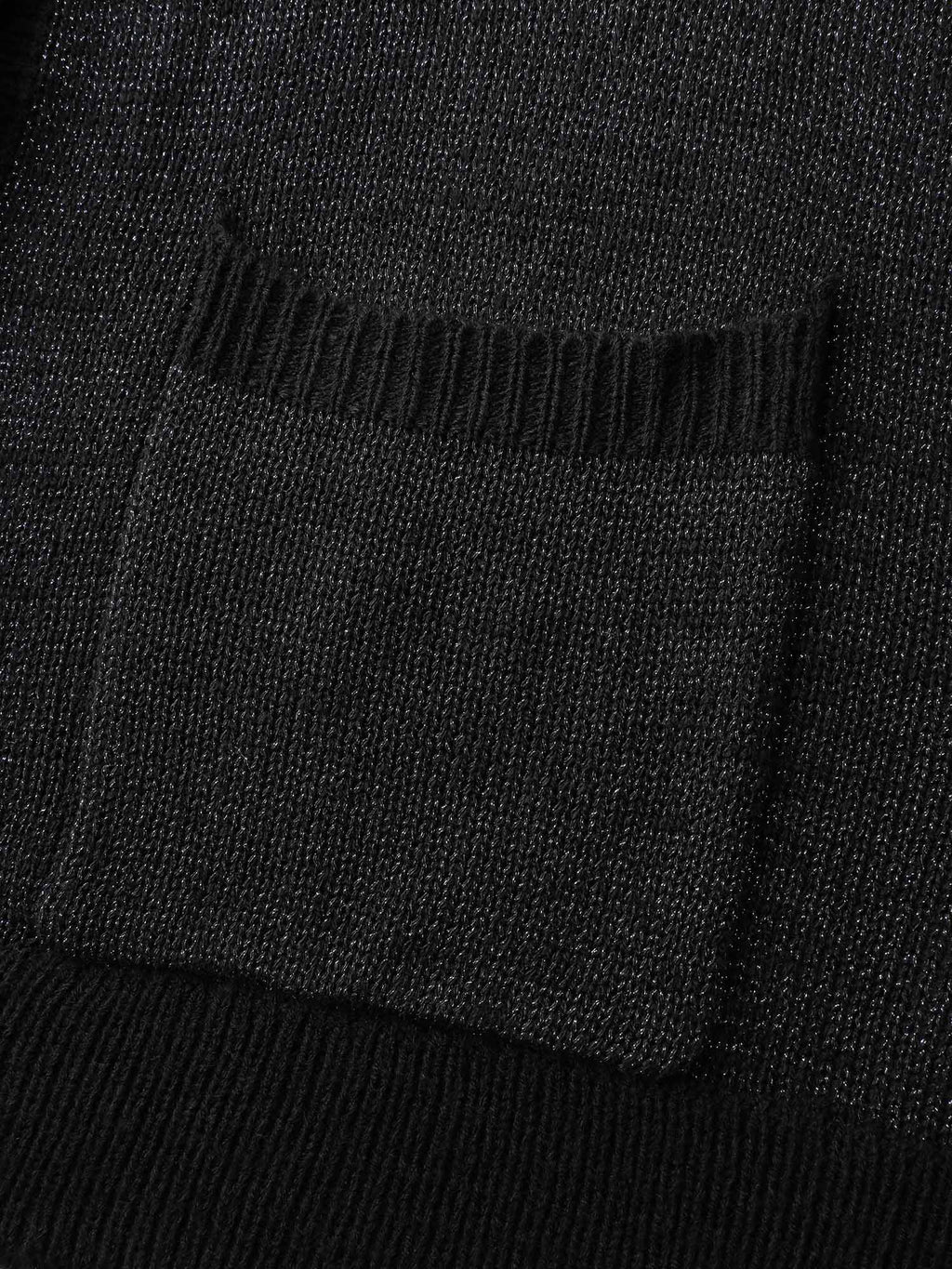 Patch Pockets Textured Button Knit Cardigan