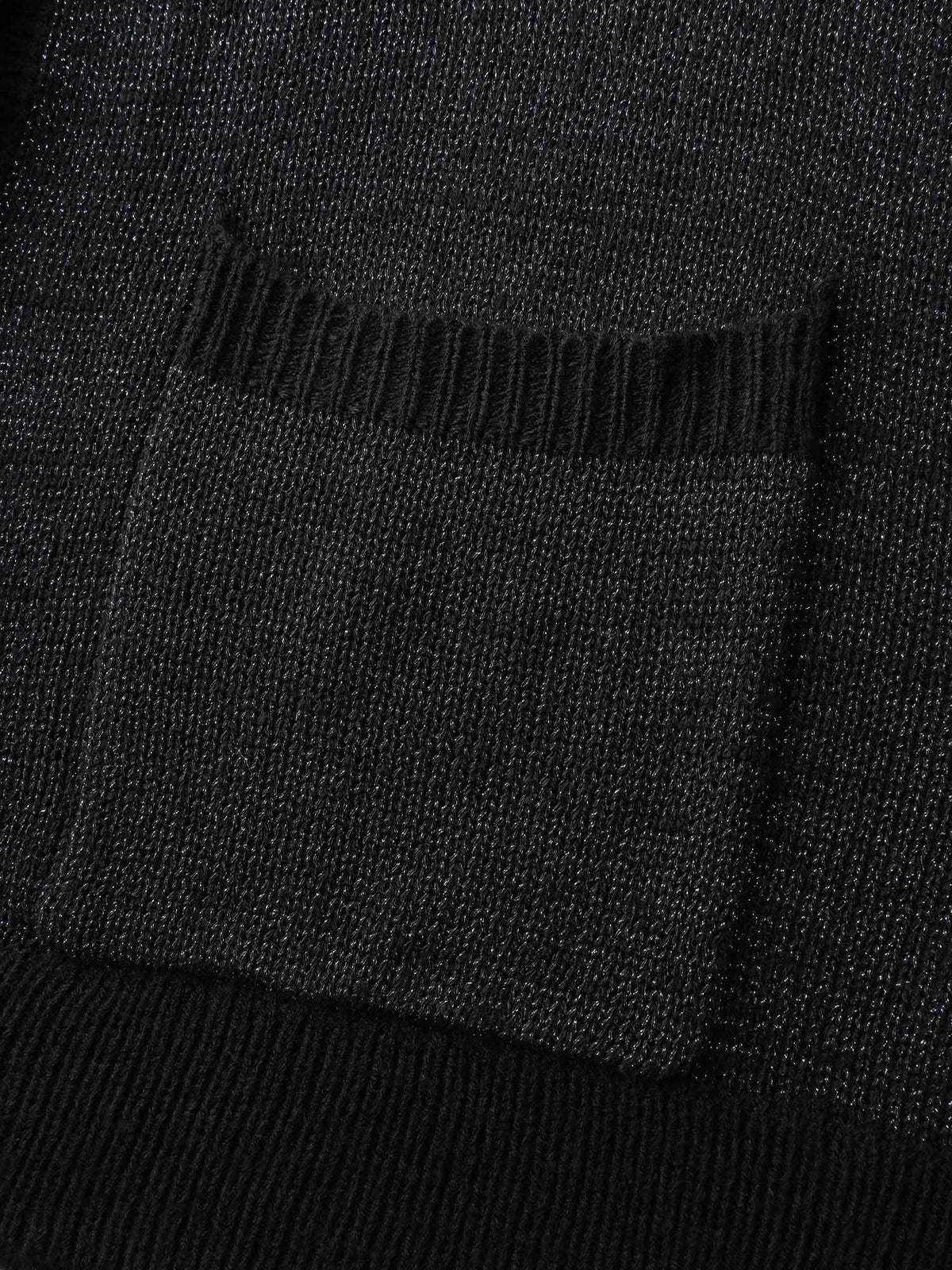 Patch Pockets Textured Button Knit Cardigan