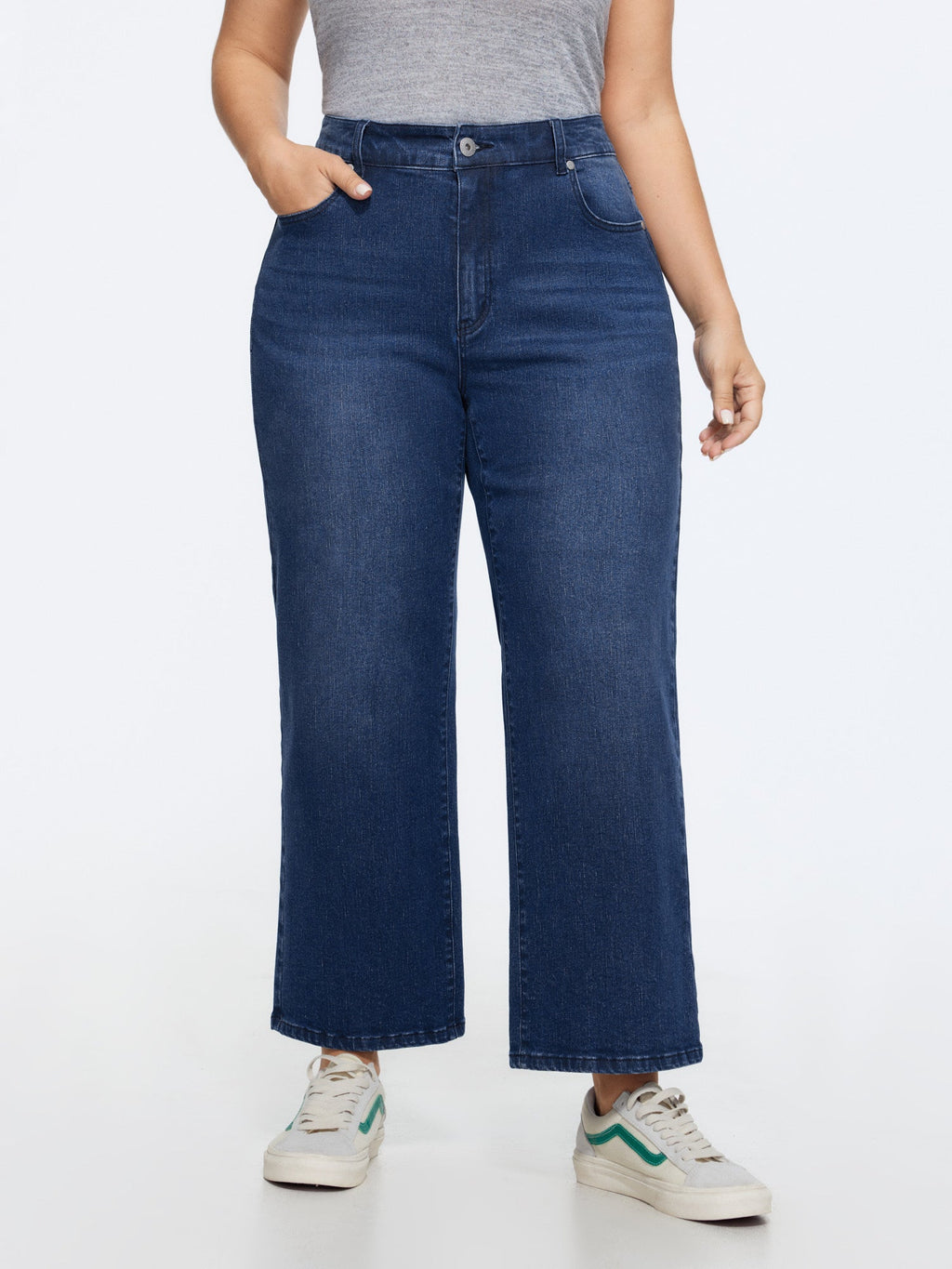 Butt-Lifting Straight-Leg Mid-Rise Jeans