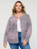 Color Gradient Buttons Knit Cardigan