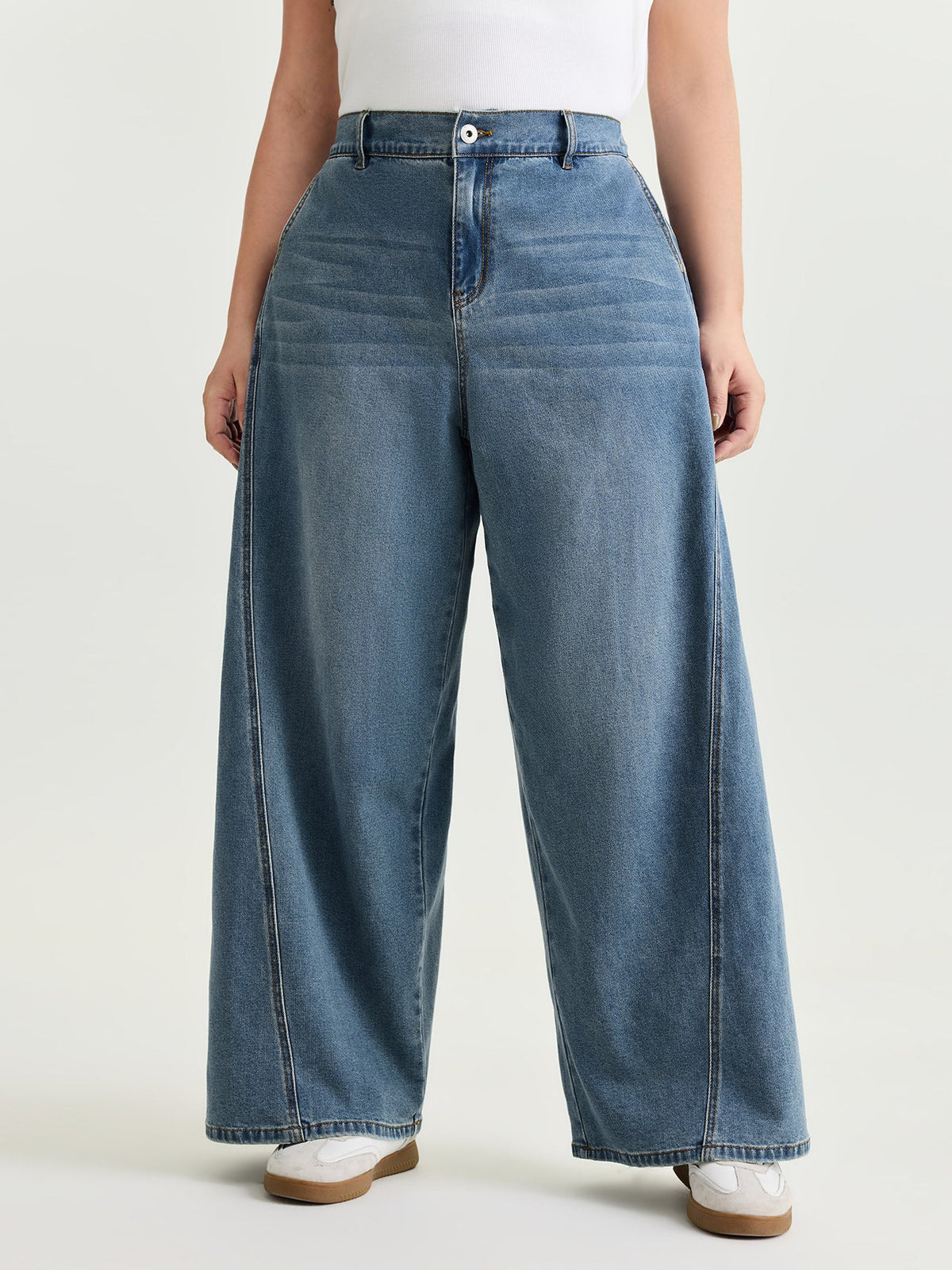 Stretchy Elastic Back Waistband Jeans