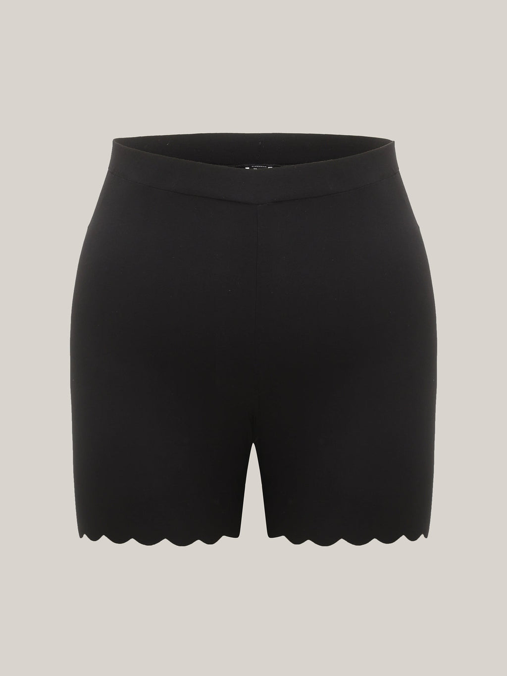Scalloped Trim Stretchy Skinny-Fit Leggings
