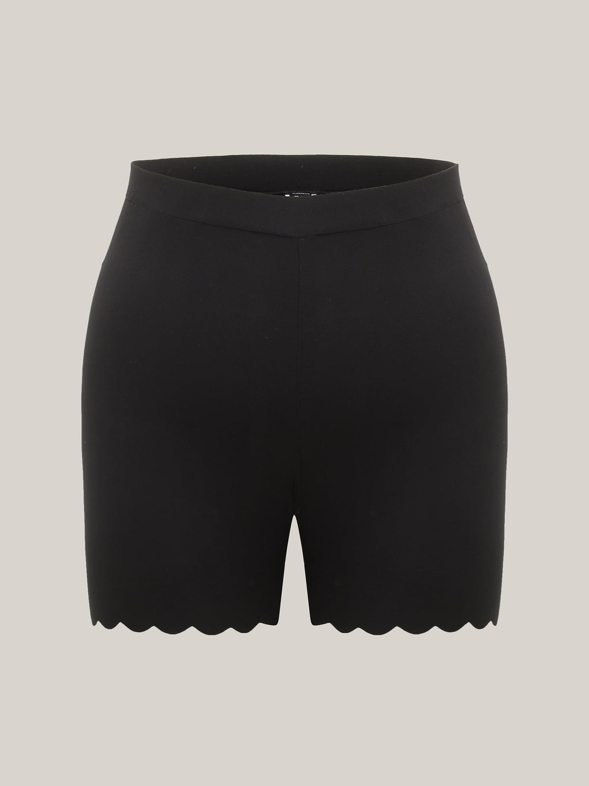 Scalloped Trim Stretchy Skinny-Fit Leggings