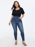 Stretchy Skinny-Fit Mid-Rise Jeans
