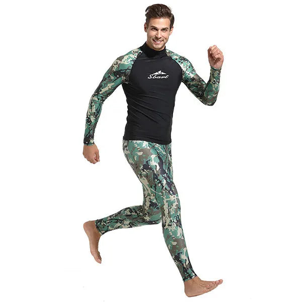 SBART Camouflage Men Rashguard Shirt Pant