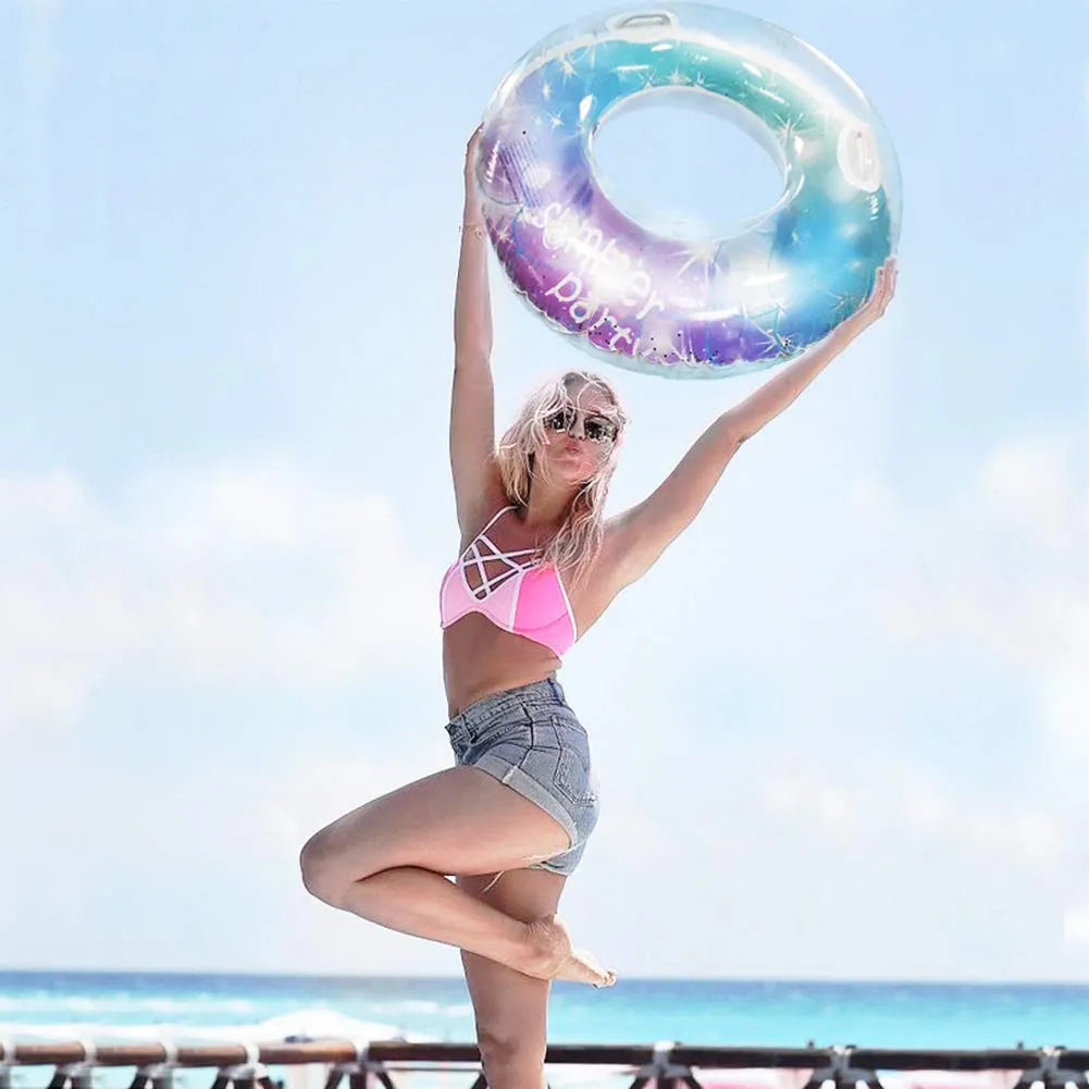 Glitter Swim Ring Pool Float Tube