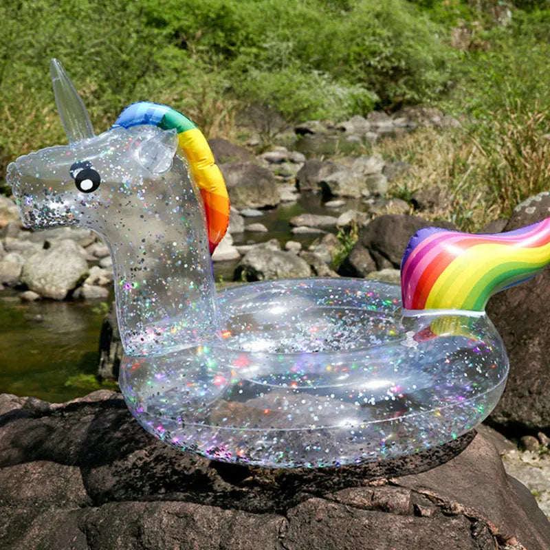 Inflatable Sequins Swimming Ring Tube