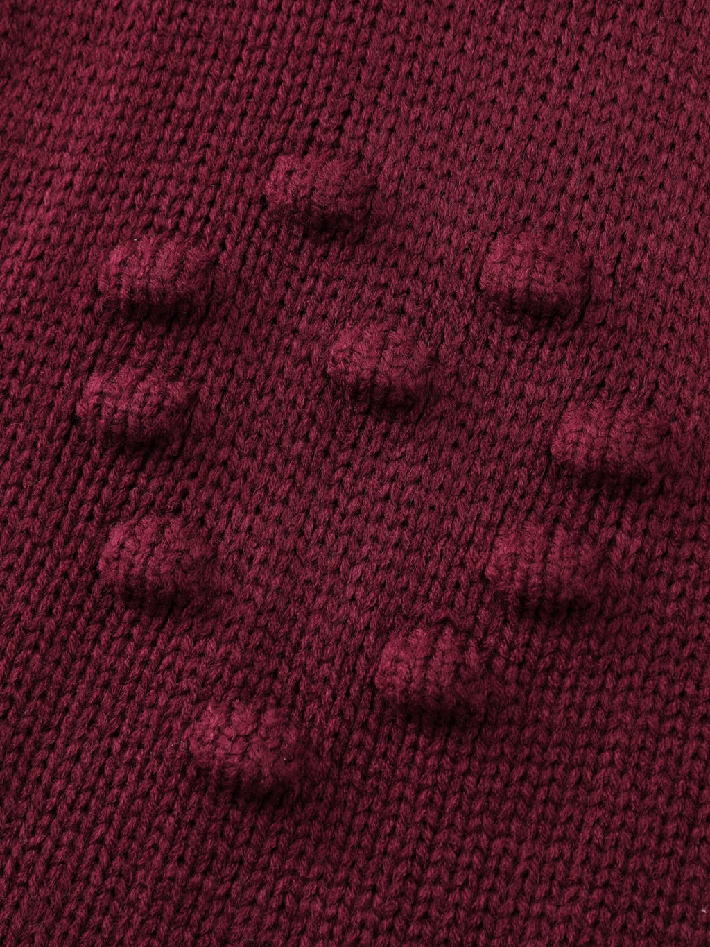 Heart Textured Lantern Sleeve Knit Cardigan