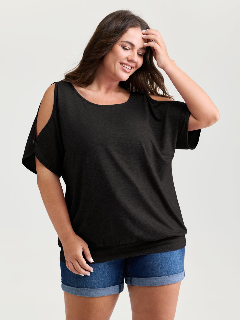 Supersoft Cut-Out Shoulder T-Shirt