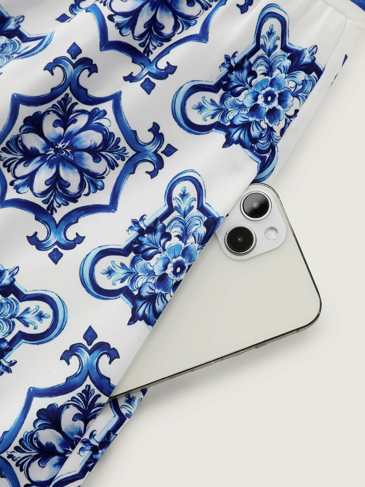 Majolica Print Cami Flowy Midi Dress