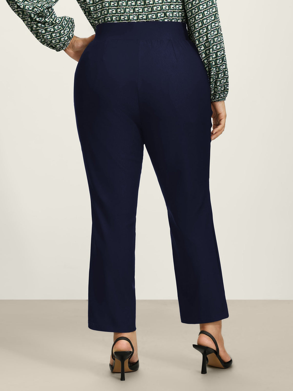 Rivets Wide Waistband Stretchy Pants