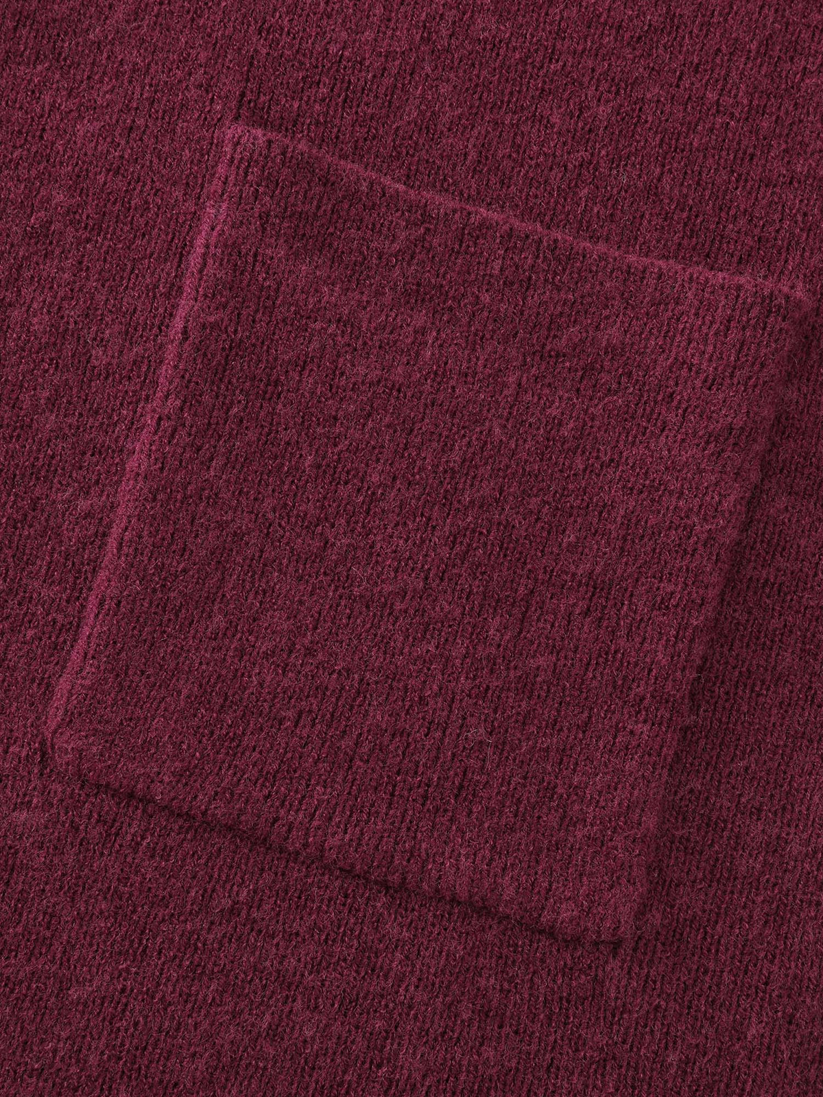 Folded Collar Open-Front Knit Cardigan