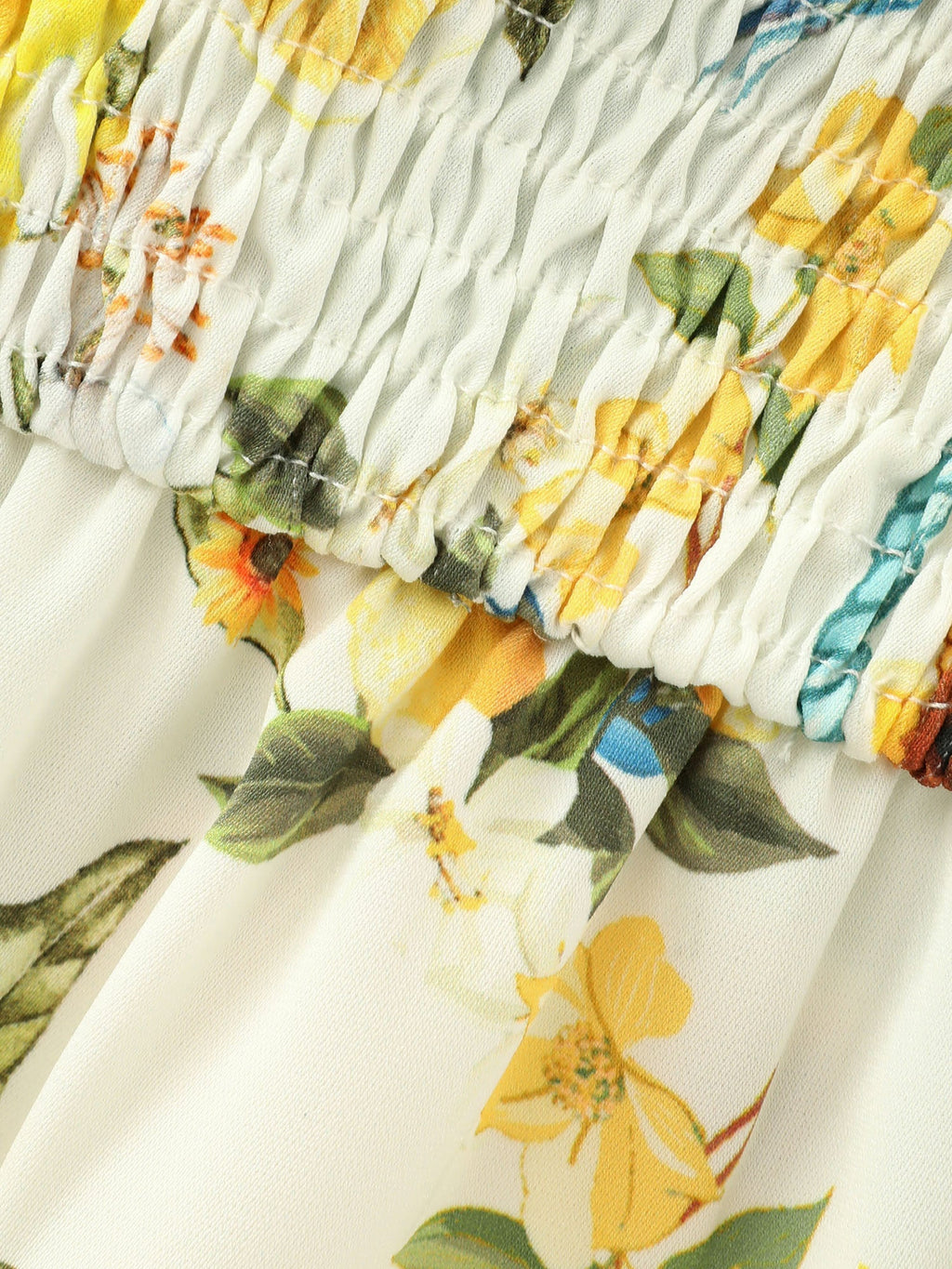 Lemon Print Color Contrast Knotted Front Top