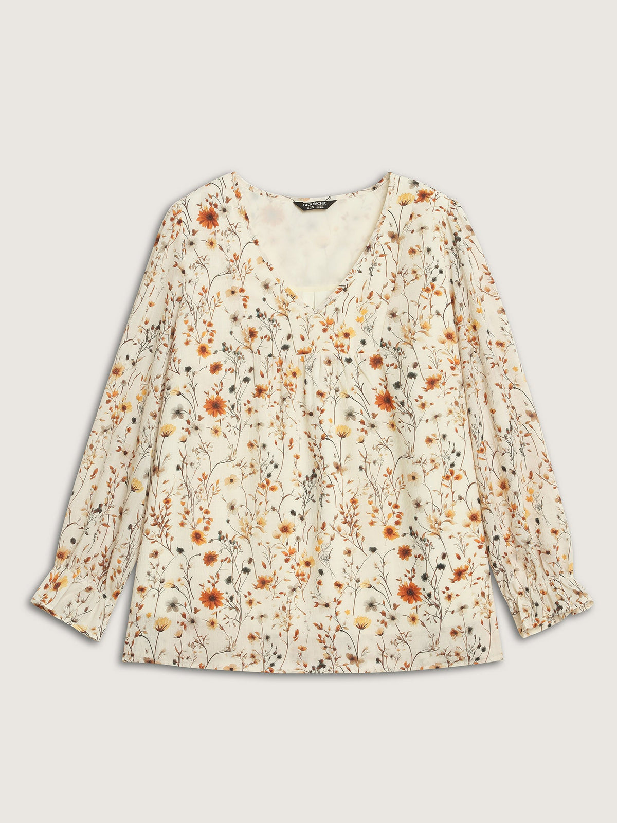 Floral Print Long Sleeve Blouse