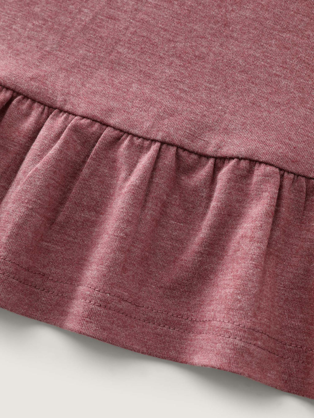 Supersoft Stretchy Ruffled Hemline Button T-Shirt