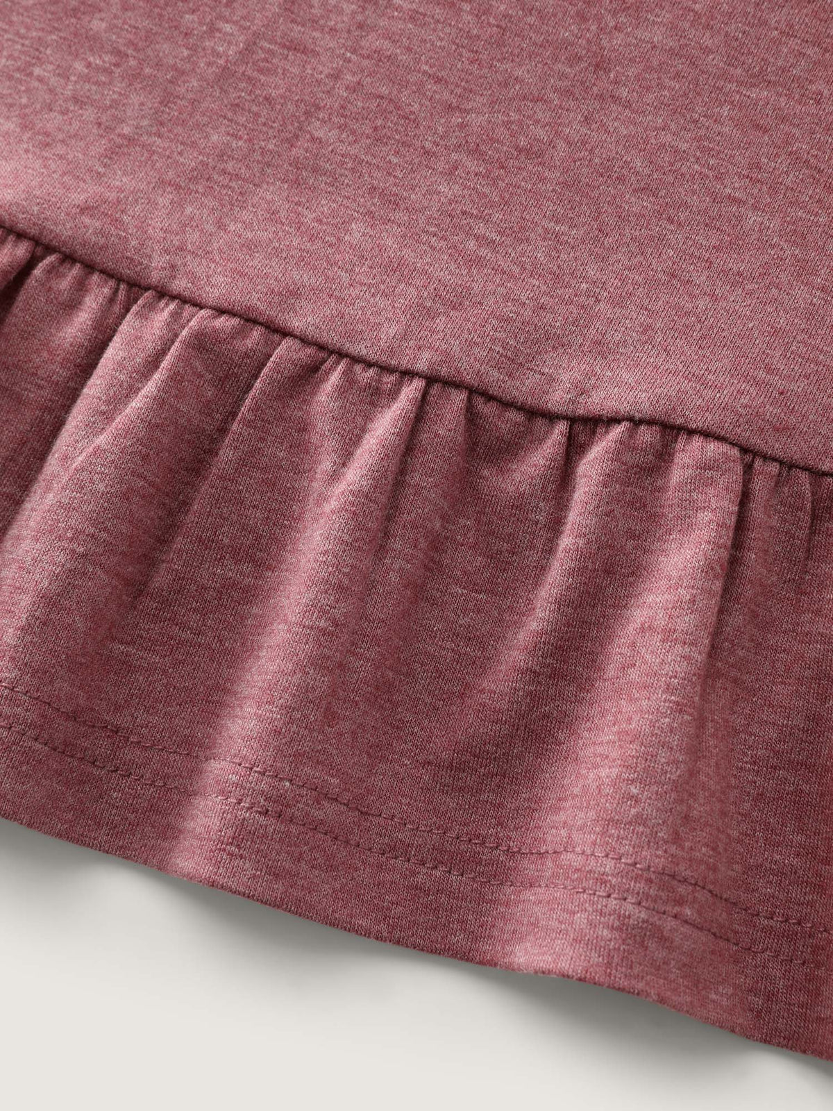 Supersoft Stretchy Ruffled Hemline Button T-Shirt