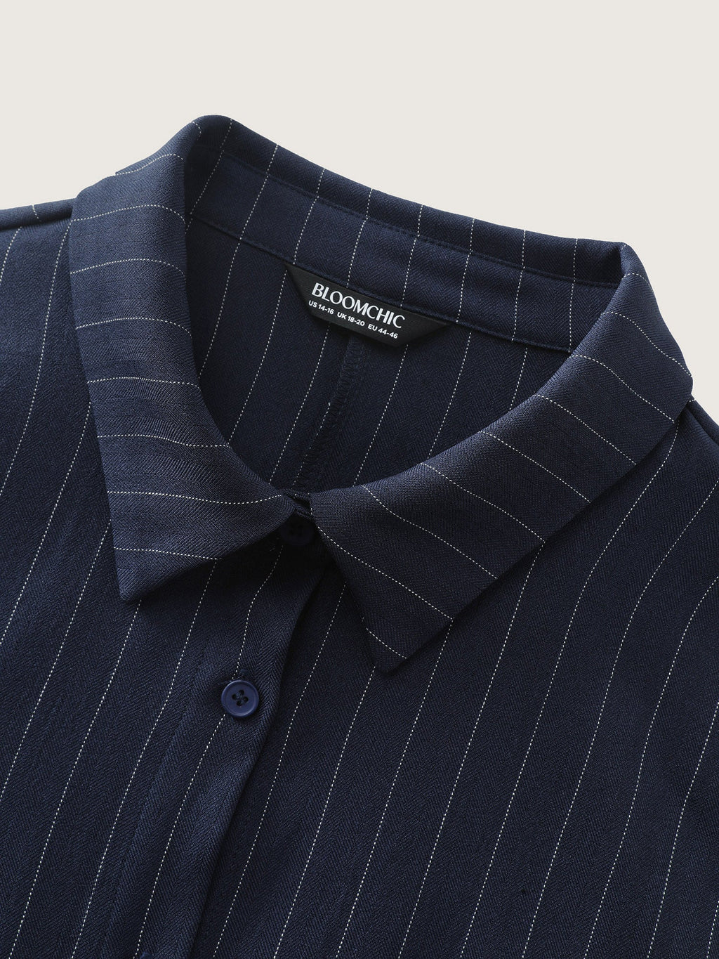 Striped Waist-Tie Button-Down Blouse