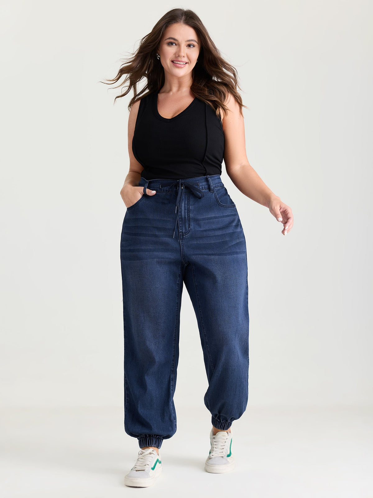 Supersoft Drawstring Waist Jogger Jeans