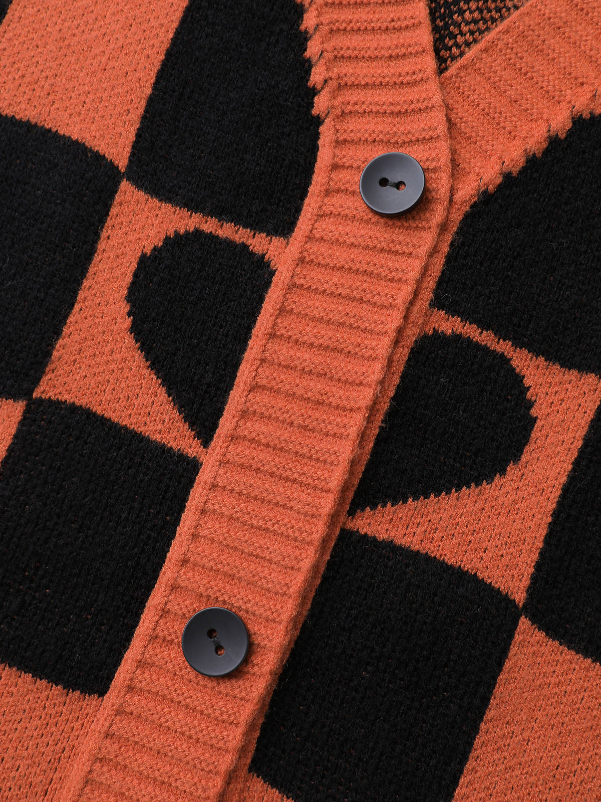 Supersoft Checkered Hearts Stretchy Knit Cardigan