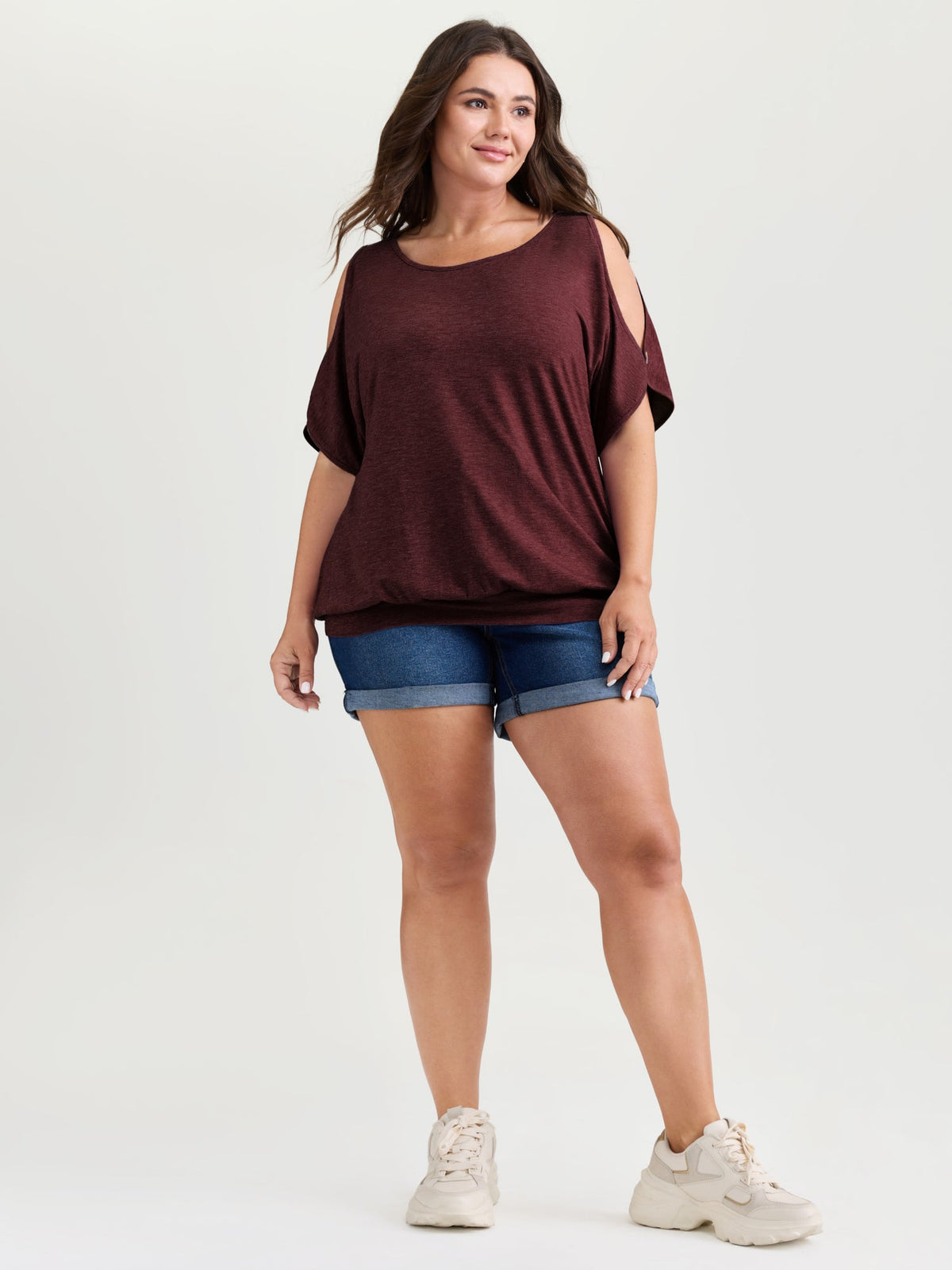 Supersoft Cut-Out Shoulder T-Shirt