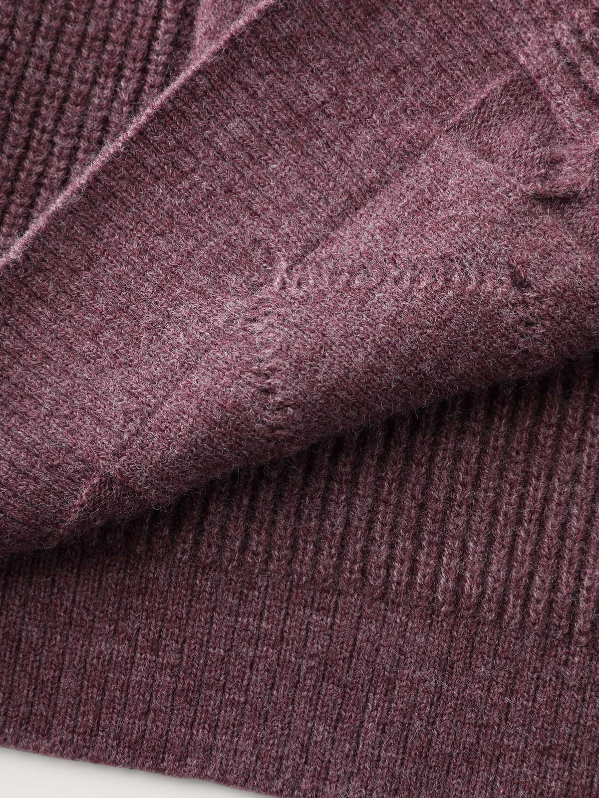 Textured Zipper Solid Knit Cardigan