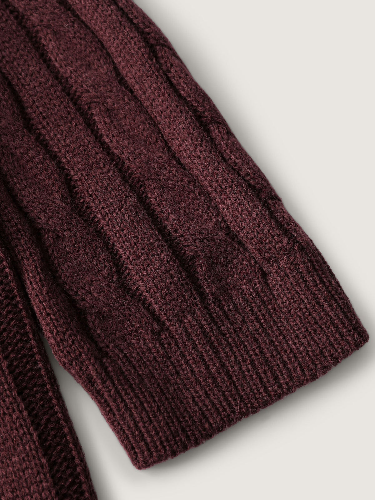 Twist Textured Notched Lapels Knit Cardigan