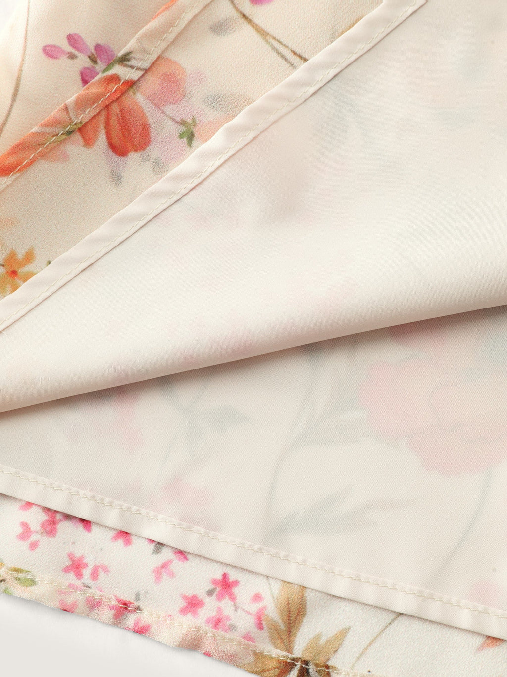 Sweet Floral Print Petal Sleeve Blouse