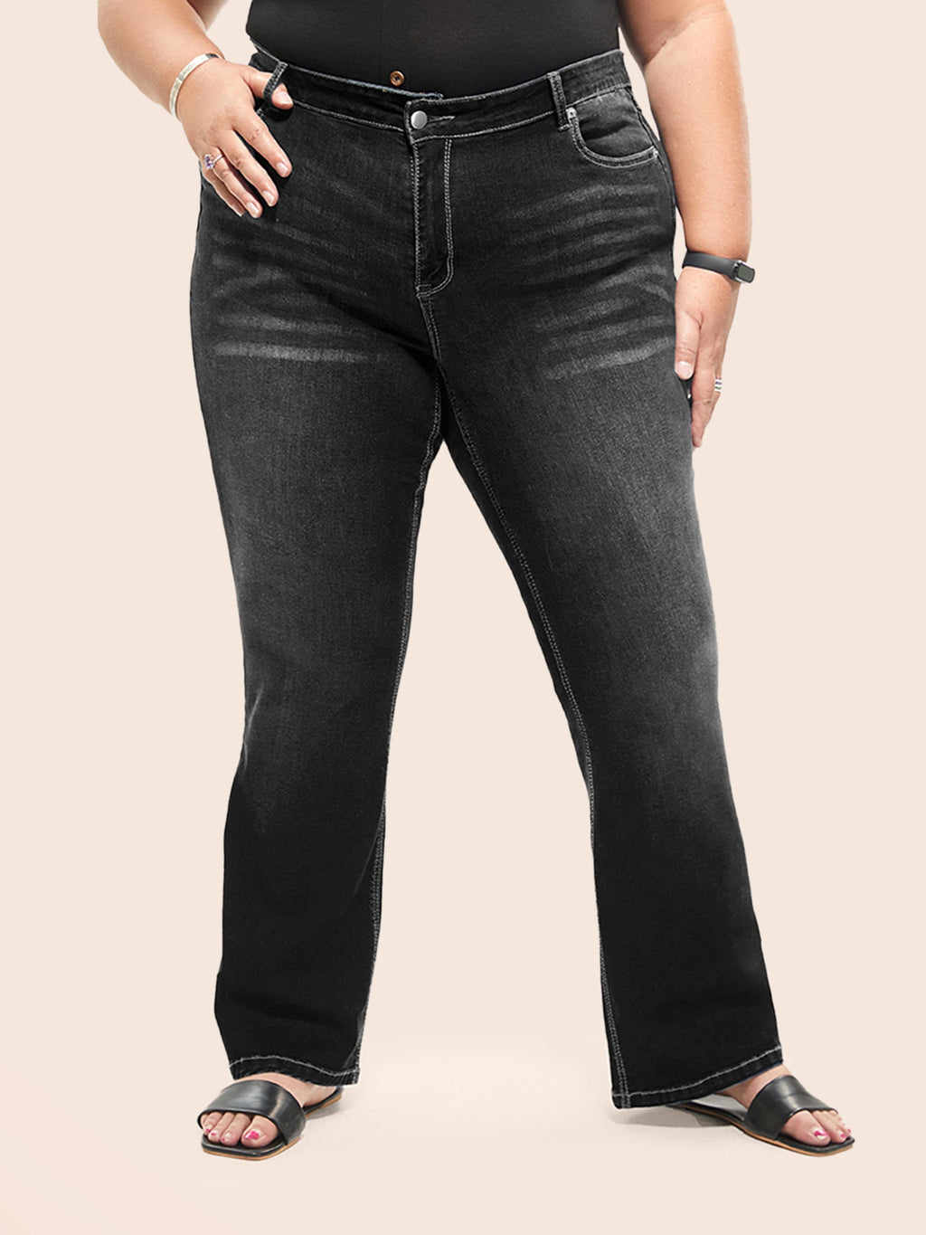 Thigh-Friendly Stretchy Flared Jeans