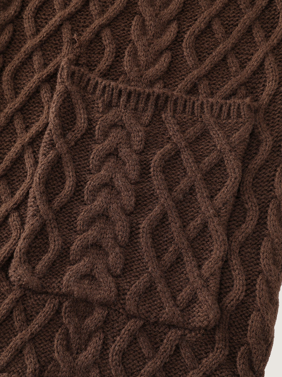 Cableknit Textured Button Pocket Knit Cardigan