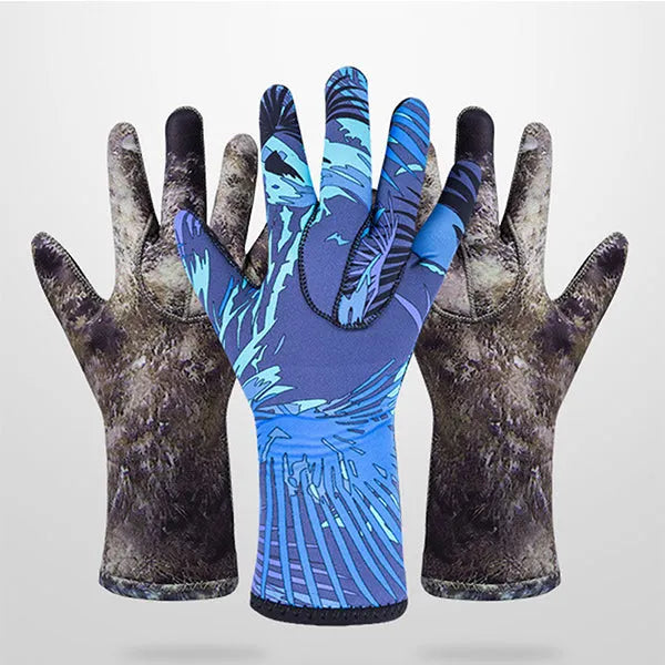 Sbart 3mm Camouflage Neoprene Gloves Keep Warm Anti-Skid Scuba Diving Gloves