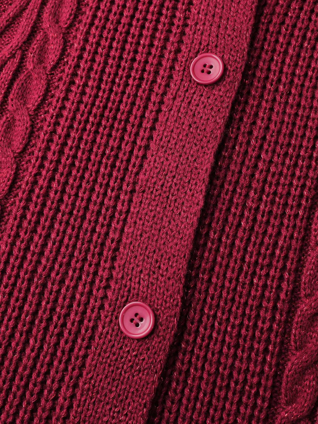 Lurex Twist Button Knit Cardigan
