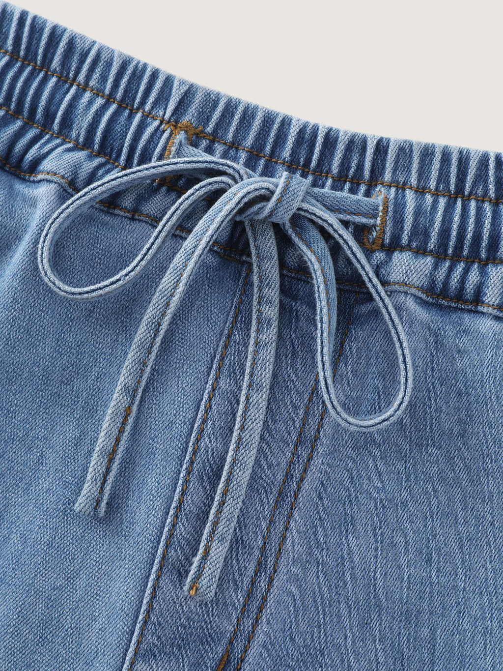 Pull-On Stretchy Cuffed Hem Jeans