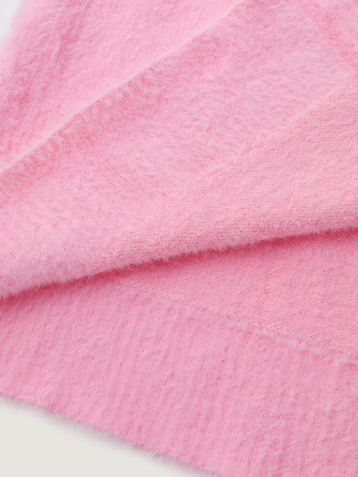 Fluffy Ribbon Bowtie Knit Cardigan