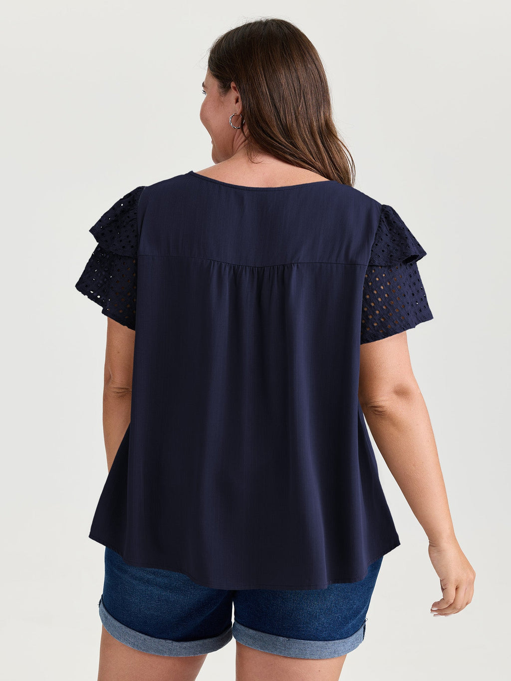 Pure Cotton Layered Sleeve Flowy Blouse