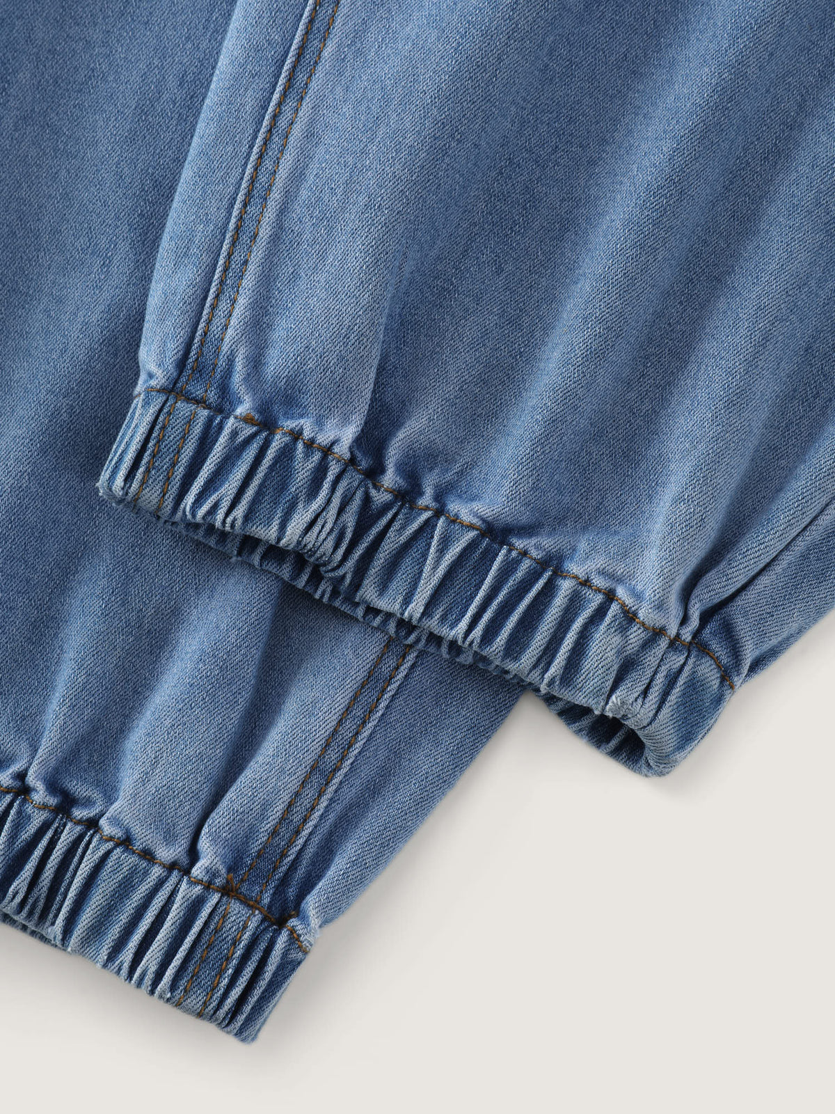 Pull-On Stretchy Cuffed Hem Jeans
